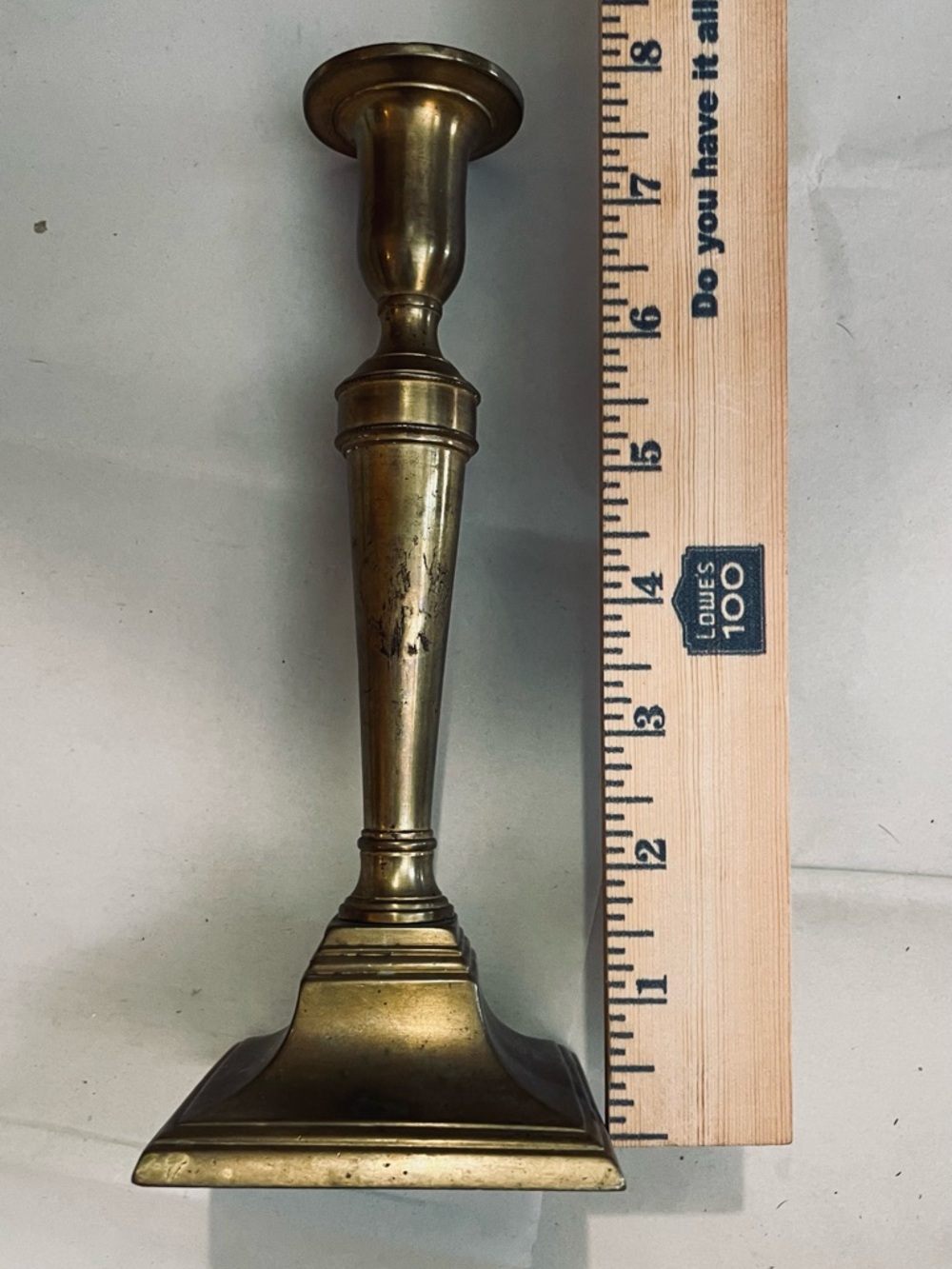 Brass Candlestick Holder - Tapered Pedestal Design